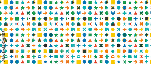 Colorful Geometric Shapes Pattern Background