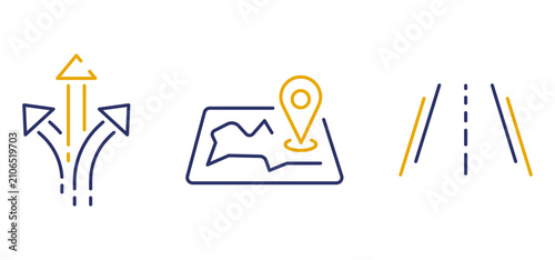 road icons, set highway icon, road junction