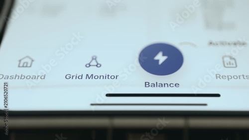Grid Management App Navigation Bar with Grid Monitor Tab Selected
