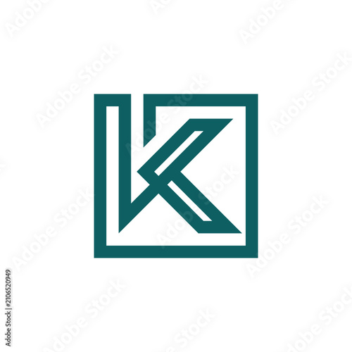 Modern Geometric Letter K Monogram Logo