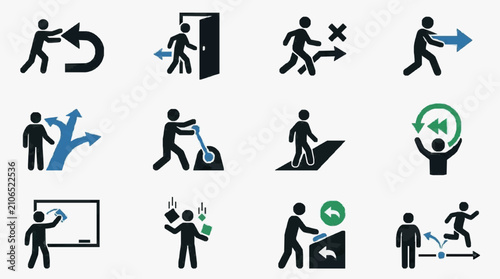 Tableau sur toile Symbolic Workplace Safety Icons.