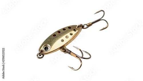 Принти на полотні Plastic artificial fishing plug crankbait lure tackle hook isolated on transpare