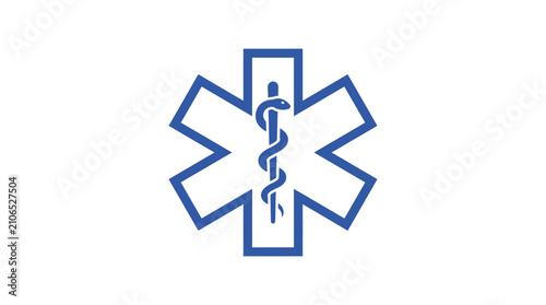 Foto Medical Emergency Star of Life Symbol.