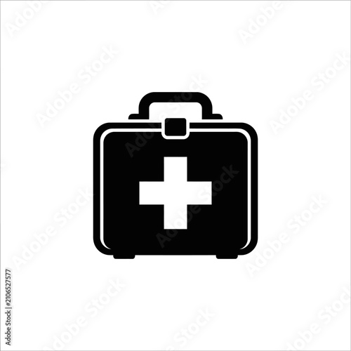 Cuadro en lienzo Medical First Aid Kit Box Icon.
