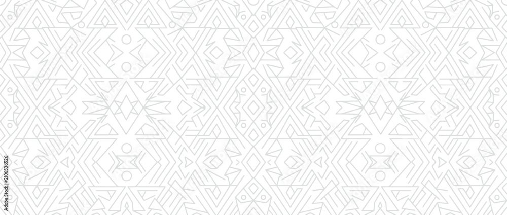 Fototapeta premium Geometric Line Art Pattern on White Background