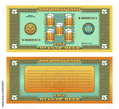 Εκτύπωση καμβά Vector banknote or certificate
