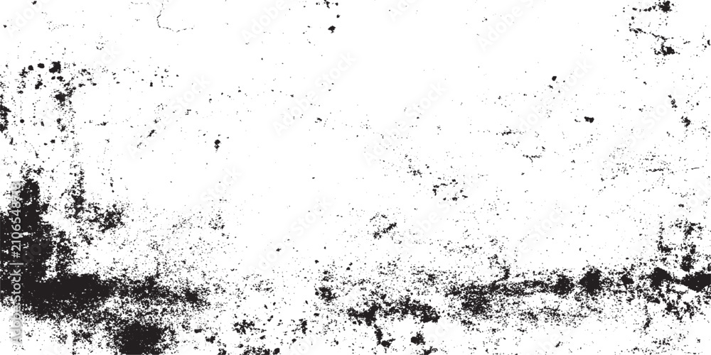Fototapeta premium Dramatic black backdrop with white dot grunge texture grain speck grit grunge overlay with scratched cracked concrete wall dust and vintage black and white texture.