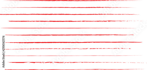 Canvastavla Grunge red strike through and underline elements