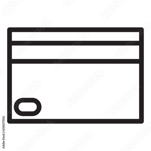 Obraz na płótnie Debit Credit Card Outline Icon Illustration