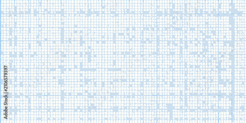 Konstfotografi Blue graph paper pattern with densely printed text and gridlines