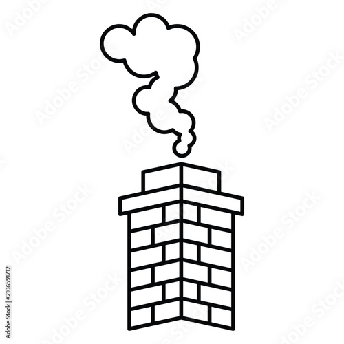 Chimney Icon Design Template Simple and Modern