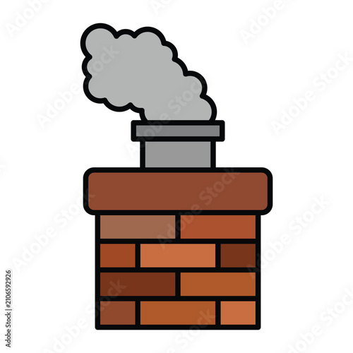Chimney Icon Design Template Simple and Modern