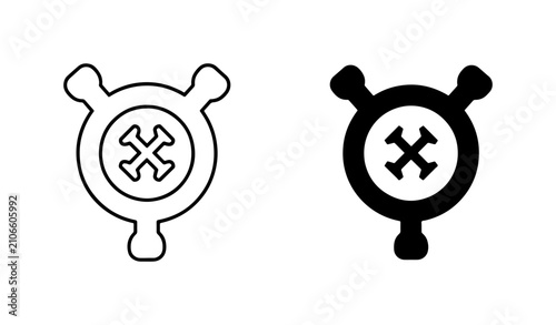Bilde på lerret Ancient Symbol Icon, Mystical Rune Vector, Esoteric Glyph Graphic, Tribal Art El