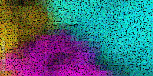Schilderij op canvas Vibrant abstract pointillist background with a gradient of rainbow colors and bl