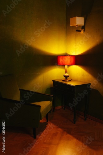lamp on a table