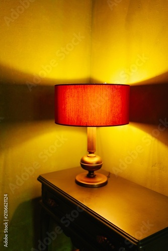 lamp on a table