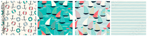 Set of patterns for Wrapping Paper, Gift Wrap, Scrapbook, Print on demand, Craft Paper and Textile Pattern