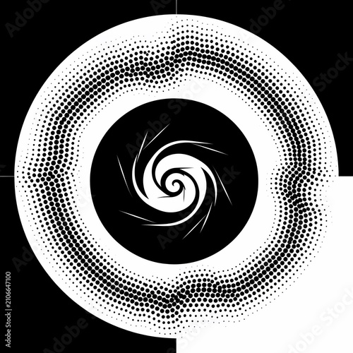 Halftone Vortex: Op-Art Illusion of Motion