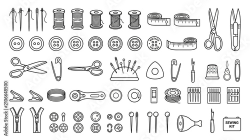 Obraz na płótnie Sewing Supplies and Notions Collection