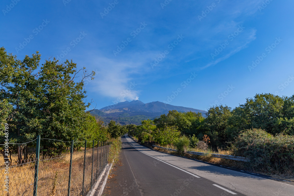 Fototapeta premium Scenic view of Mount Etna
