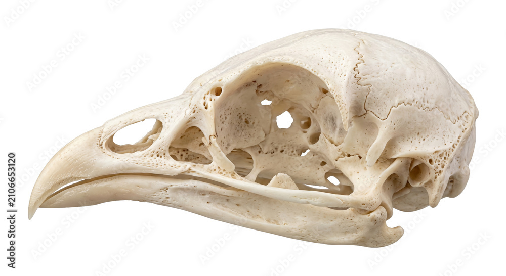 Photography Poster Detailed view of a bird skull, showcasing