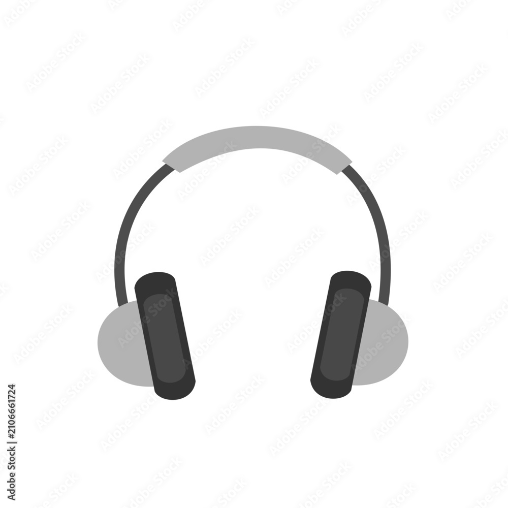 Obraz premium Headphones Flat Icon