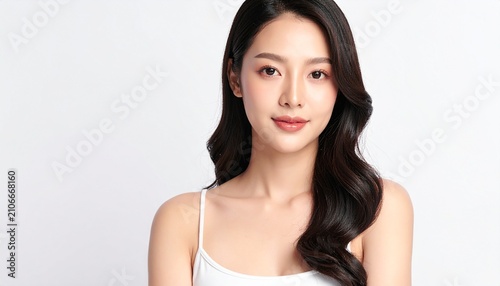 Premium Skincare Advertisement Portrait Flawless Skin Woman