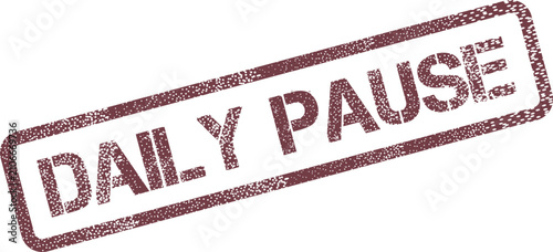 Tablou pe pânză Authentic daily pause textured rubber stamp impression conveys rest and reflecti