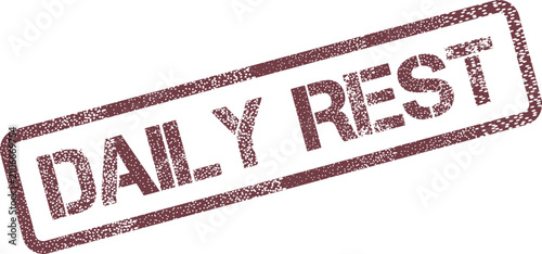Fotografía Authentic daily rest textured rubber stamp impression conveys relaxation and rej