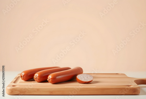 Three raw hot dogs and one ...