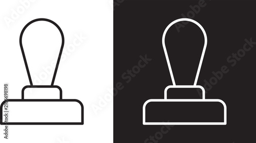 Cuadro en lienzo Stamp icon