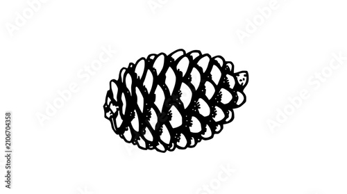 Konstfotografi Detailed pine cone drawing with natural texture