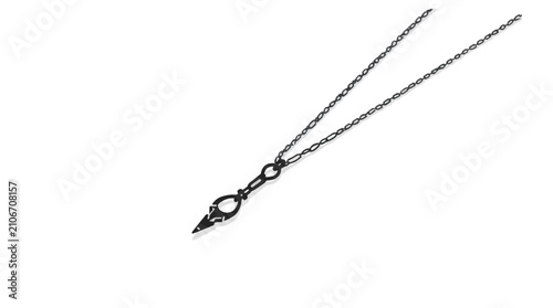Thin silver chain necklace with lobster clasp