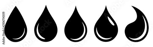 water drop icon set