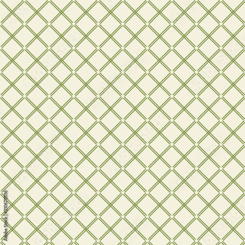 Green Diamond Trellis Seamless Pattern