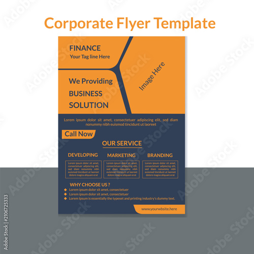 Modern corporate flyer design template