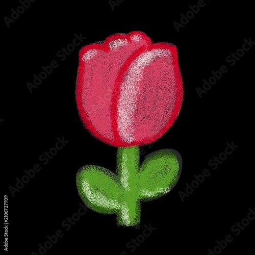 Red Rose Flower with Alpha Channel