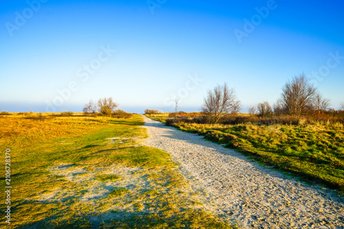 Foto View of the landscape by the beach near Schillig