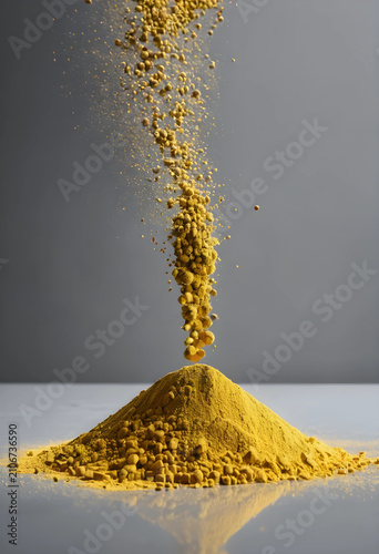 Yellow powder and granules ...