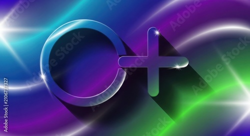 LGBTQ symbol on colorful background