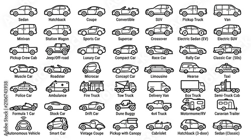 Variety of Cars and Trucks.