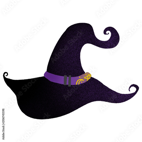 Witch Hat Halloween cartoon illustration 