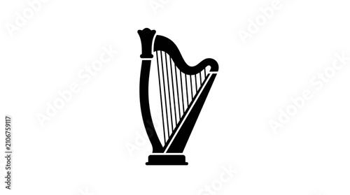 Foto Classical Harp Vector Icon