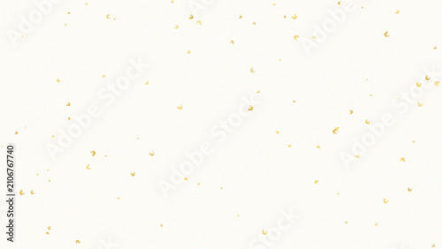 Billede på lærred Minimalist cream textured background with scattered golden foil flake