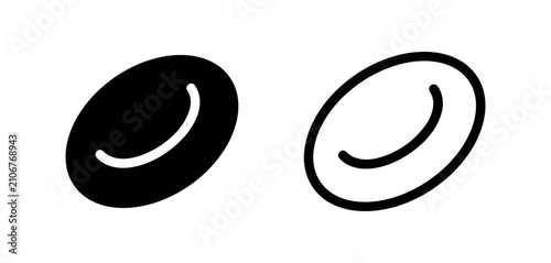 Принти на полотні Red blood cell erythrocyte icons
