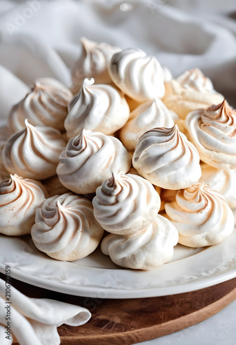 Pile of delicate white meri...