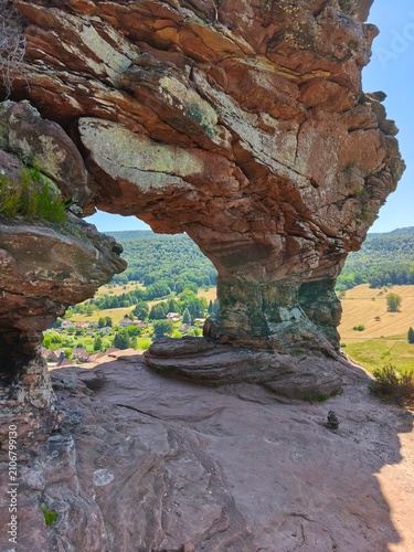 sandstone rock formation in northern vosges