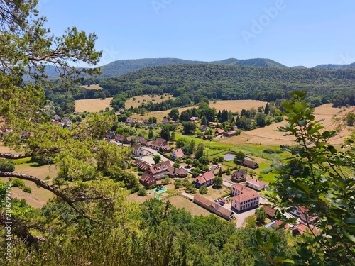 romantic landscape of northern vosges alsace france