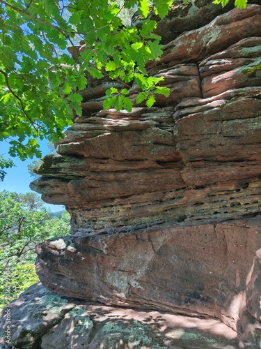 sandstone rock formation in northern vosges