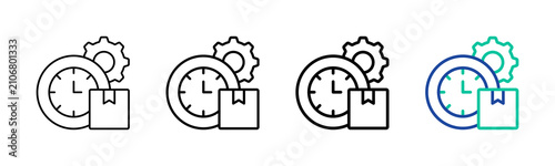 Just In Time Icon Collection Different Style Outline